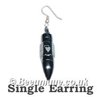 Bullet with Hearts SINGLE Earring - Click Image to Close